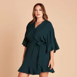 Kenny Ruffle Robe - Emerald -US Skirt Sales 2024 05abdfdd1df3491edfe163250fa8a493