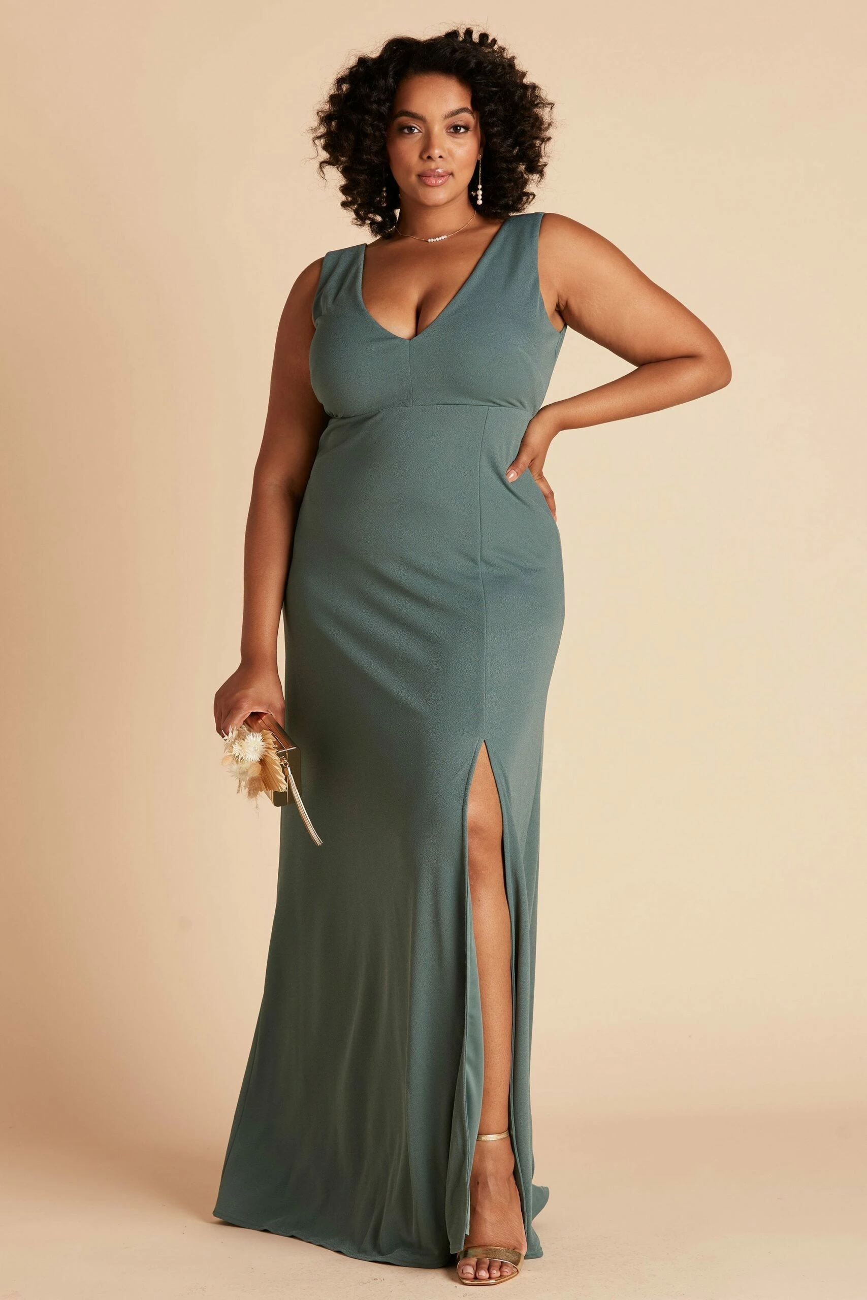Shamin Crepe Dress - Sea Glass 2 Shamin Crepe Dress - Sea Glass - Image 2