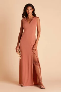 Shamin Crepe Dress - Terracotta -US Skirt Sales 2024 10743b19903439feb8fdc1b058a7f2dd