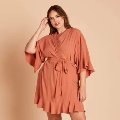 Kenny Ruffle Robe - Terracotta -US Skirt Sales 2024 16ee65c9fe1be877d76ddcc379febf63