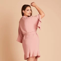Kenny Ruffle Robe - Dusty Rose -US Skirt Sales 2024 1a2fd9a07fa42c19c1f30aa44b84ff63