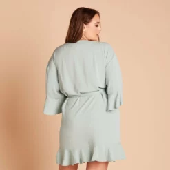 Kenny Ruffle Robe - Sage -US Skirt Sales 2024 1ef60dcbd213b74dcbee8f641e6ef053