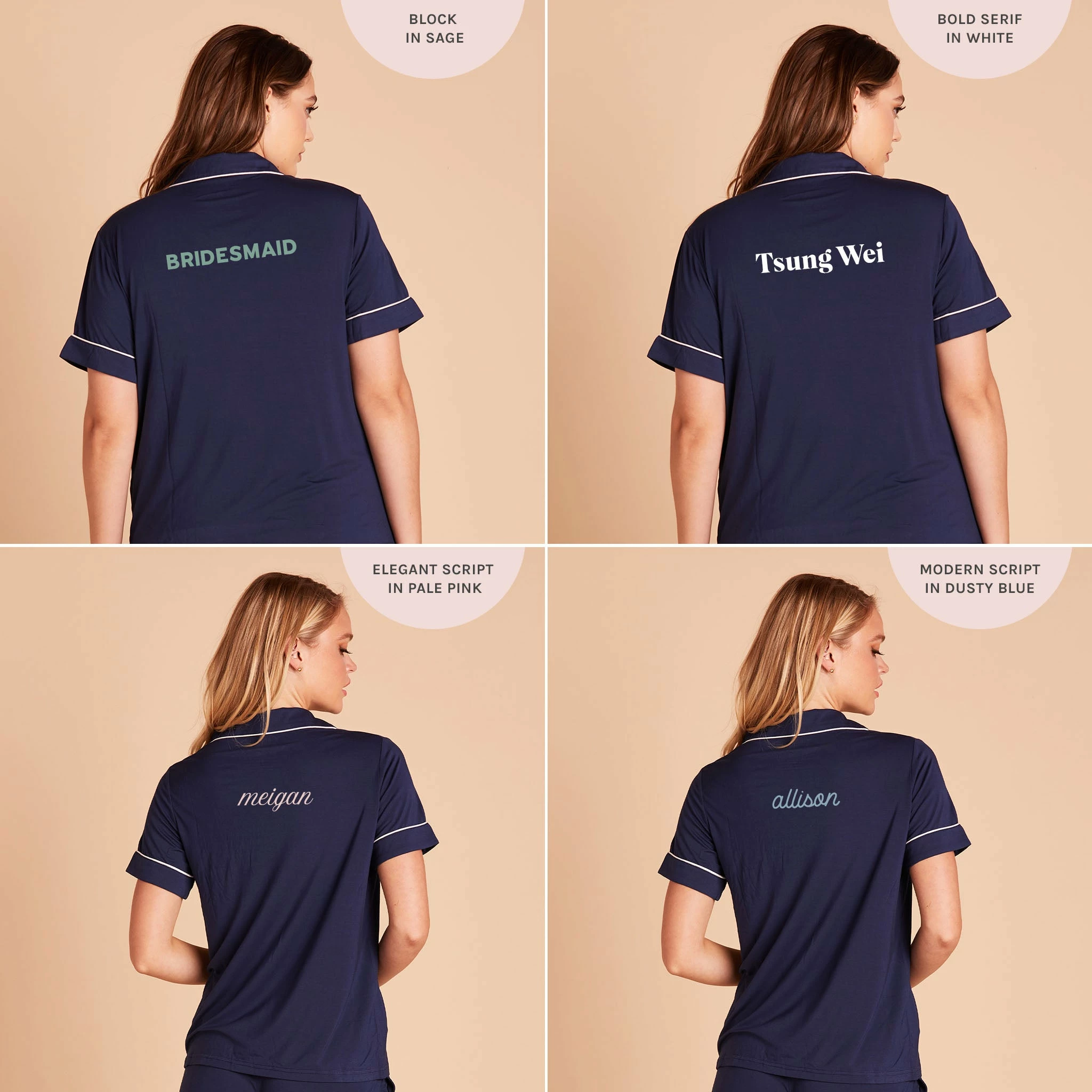 Jonny Pajama Set - Navy 9 Jonny Pajama Set - Navy - Image 9