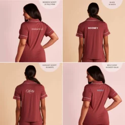 Jonny Pajama Set - Rosewood -US Skirt Sales 2024 2048x2048 PDP personalized JonnyPjs Rosewood 01