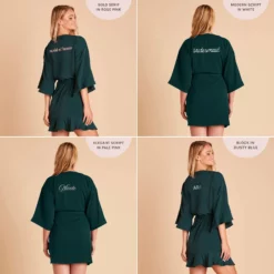 Kenny Ruffle Robe - Emerald -US Skirt Sales 2024 2048x2048 PDP personalized Kenny Karen Robe Solid Emerald 01 e1a32883 c728 4f2f 90bf 3bed2168a969