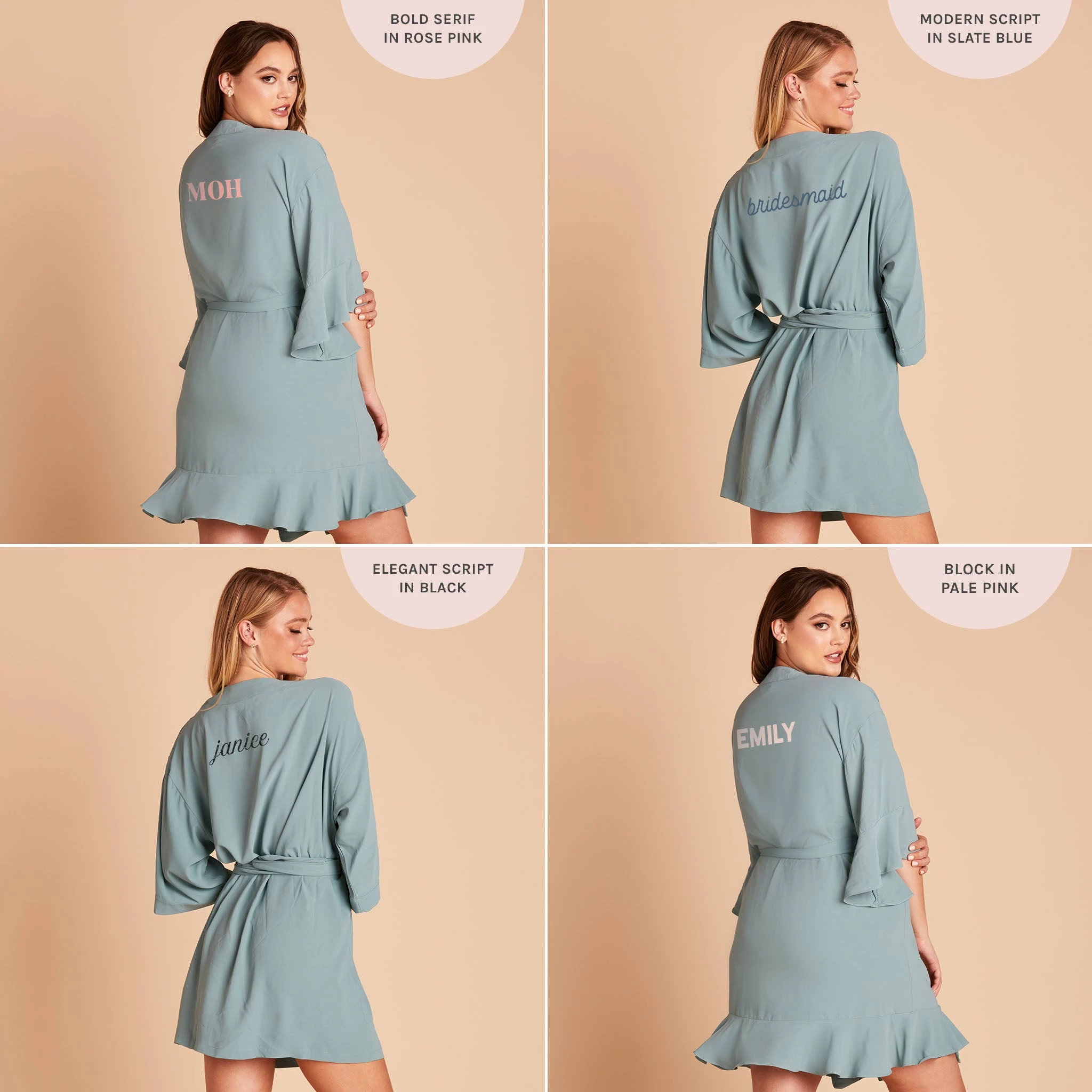 Kenny Ruffle Robe - Sea Glass 12 Kenny Ruffle Robe - Sea Glass - Image 12