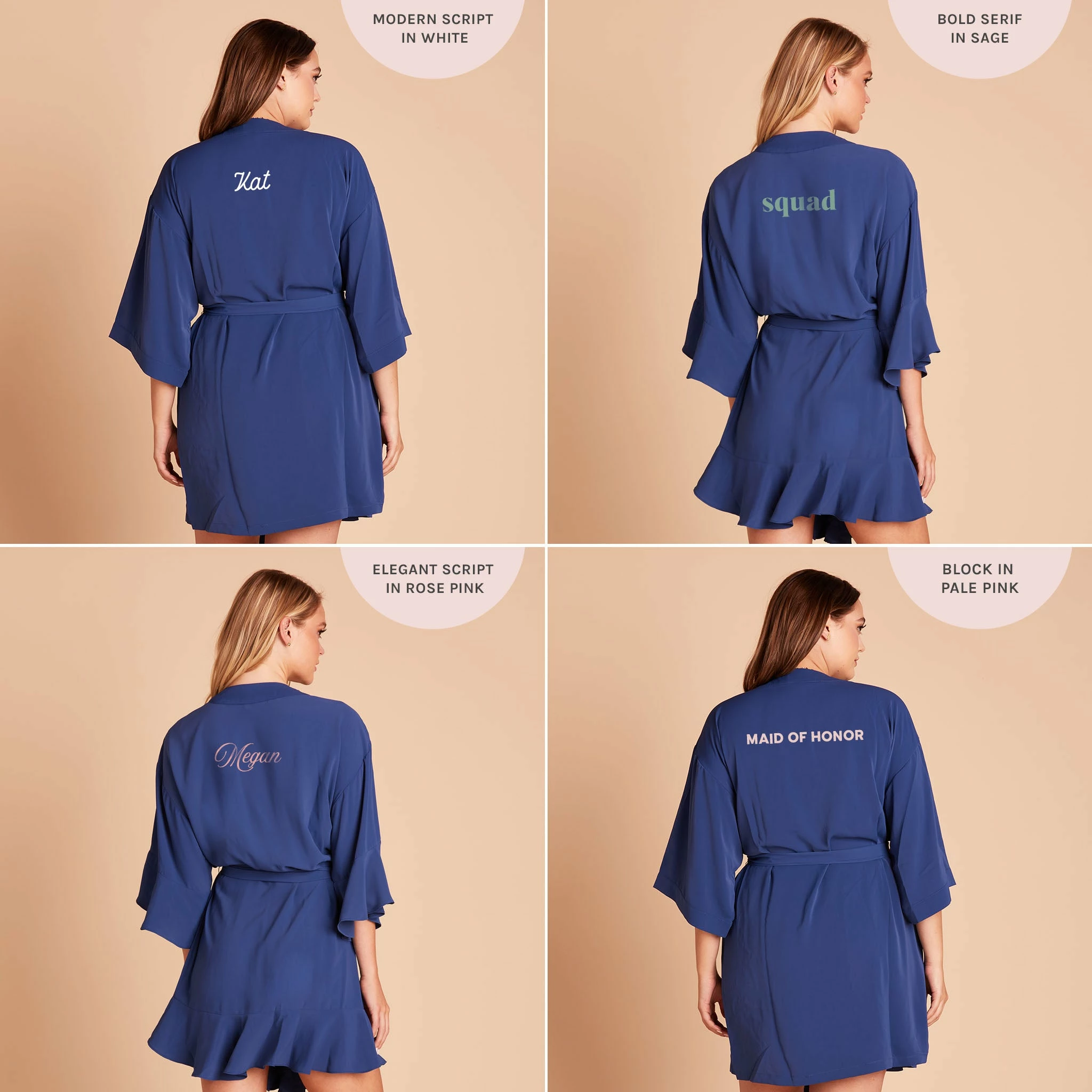 Kenny Ruffle Robe - Slate Blue 10 Kenny Ruffle Robe - Slate Blue - Image 10
