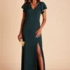 Hannah Crepe Dress - Emerald