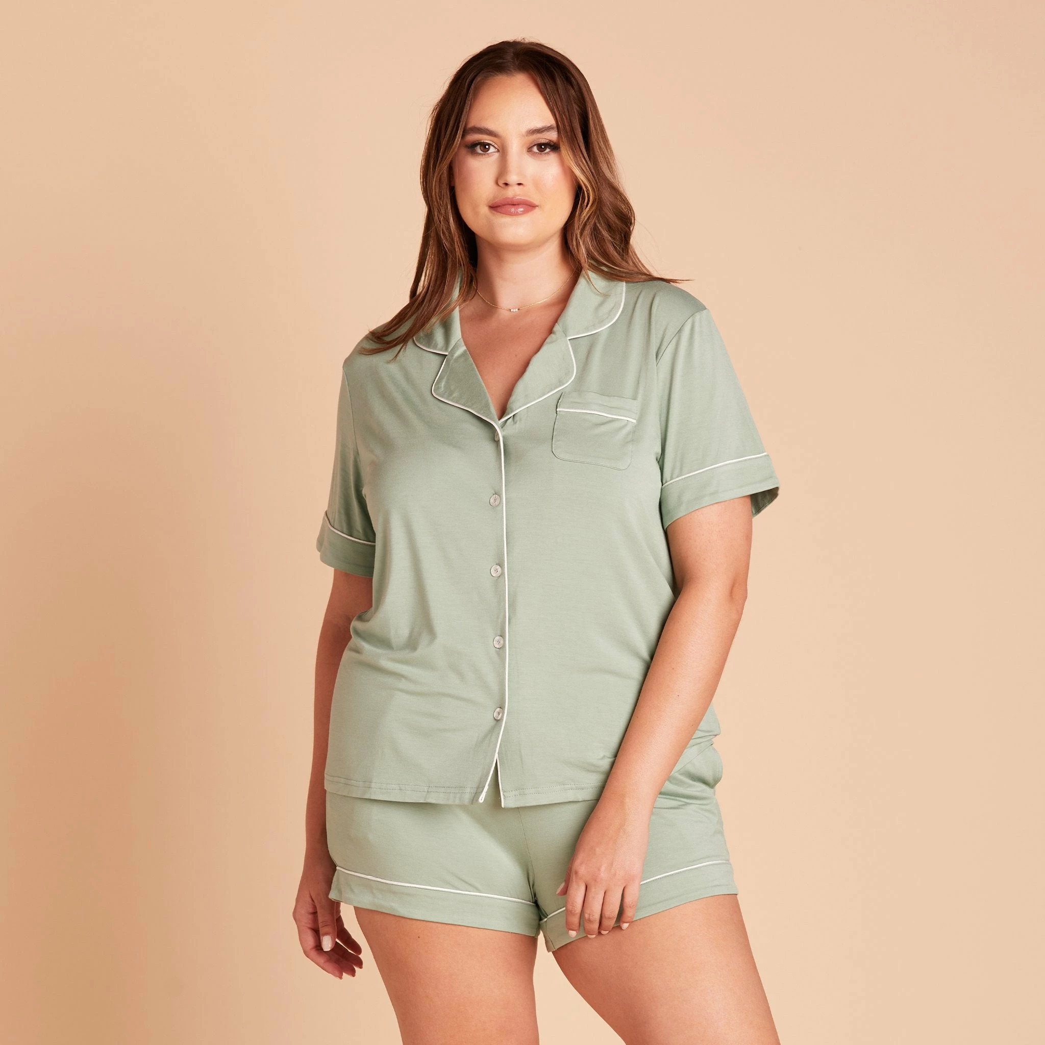 Jonny Pajama Set - Sage 2 Jonny Pajama Set - Sage - Image 2