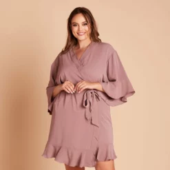 Kenny Ruffle Robe - Dark Mauve -US Skirt Sales 2024 3d6a89aff5a6765d0ea411ae3f61c59a