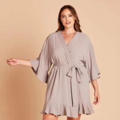 Kenny Ruffle Robe - Gray -US Skirt Sales 2024 3fef9ccc96cca37aa4e24becfc13f53e