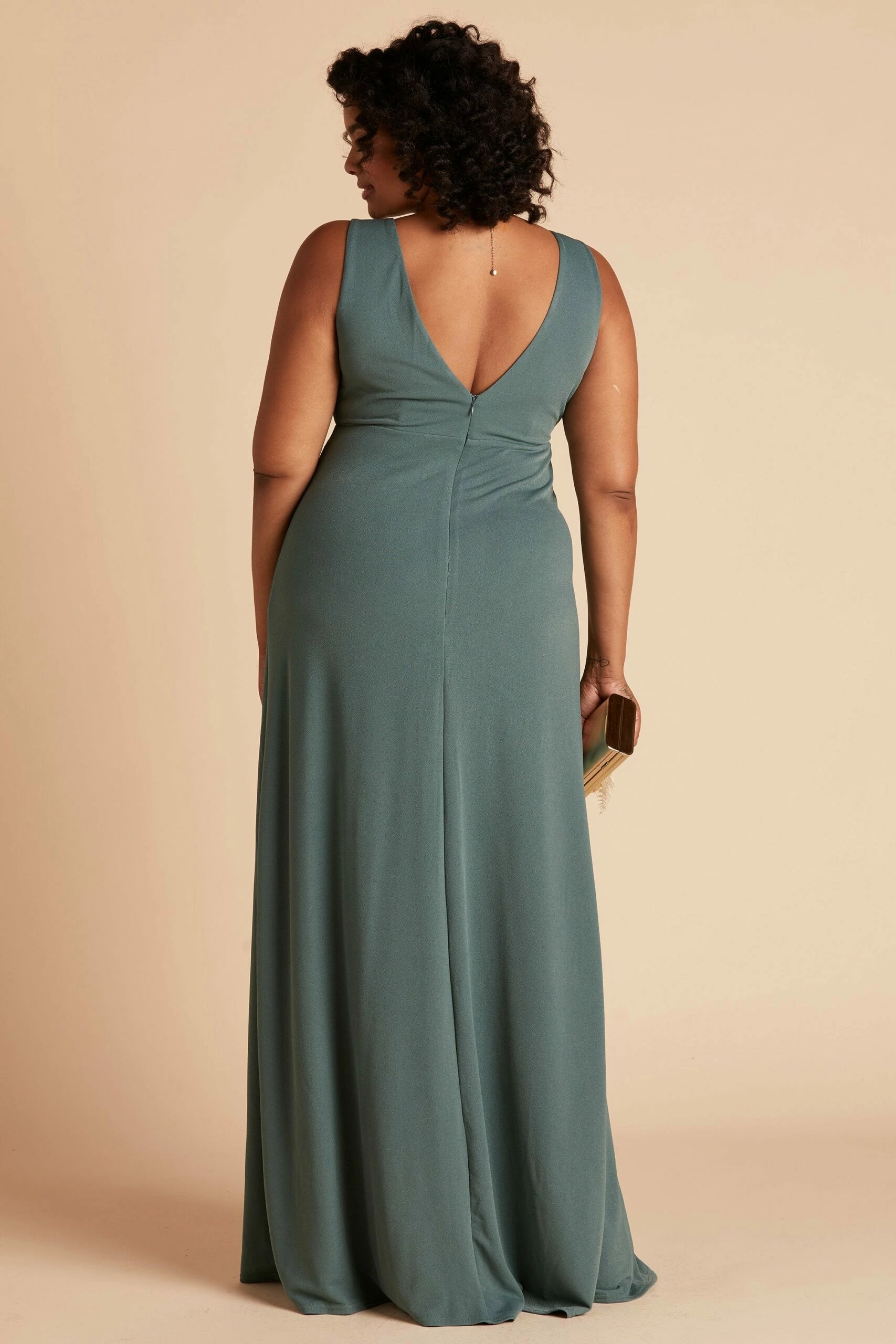 Shamin Crepe Dress - Sea Glass 11 Shamin Crepe Dress - Sea Glass - Image 11