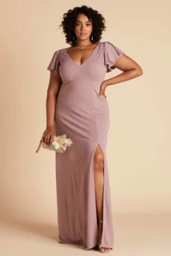 Hannah Crepe Dress - Dark Mauve