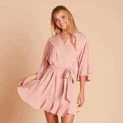 Kenny Ruffle Robe - Dusty Rose -US Skirt Sales 2024 566061326cf186172c825ed20e3f6951