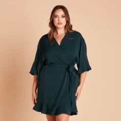 Kenny Ruffle Robe - Emerald -US Skirt Sales 2024 589cdb5aaad552bd5a4d752288f6b730