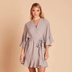 Kenny Ruffle Robe - Gray -US Skirt Sales 2024 5c837ba11a3fbc6a22d52f86d778952b