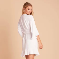 Kenny Ruffle Robe - White -US Skirt Sales 2024 5dd230241c5f262ef3302b047ce69184