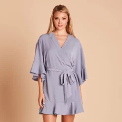 Kenny Ruffle Robe - Dusty Blue -US Skirt Sales 2024 6c8b6de891efedf54054adccd2c0164b