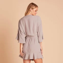 Kenny Ruffle Robe - Gray -US Skirt Sales 2024 7394675079c666c53142d3956c2c9da2