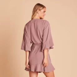 Kenny Ruffle Robe - Dark Mauve -US Skirt Sales 2024 76f389d0a1adea93589d028d95cbd4da
