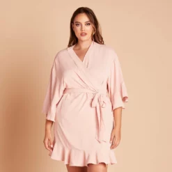 Kenny Ruffle Robe - Pale Blush -US Skirt Sales 2024 8359535ed5f164d73c4e91941c370898