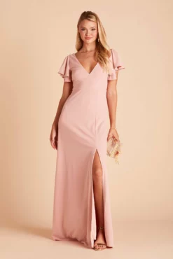 Hannah Crepe Dress - Dusty Rose -US Skirt Sales 2024 85a2640bd74773b5b47c300078cb1972