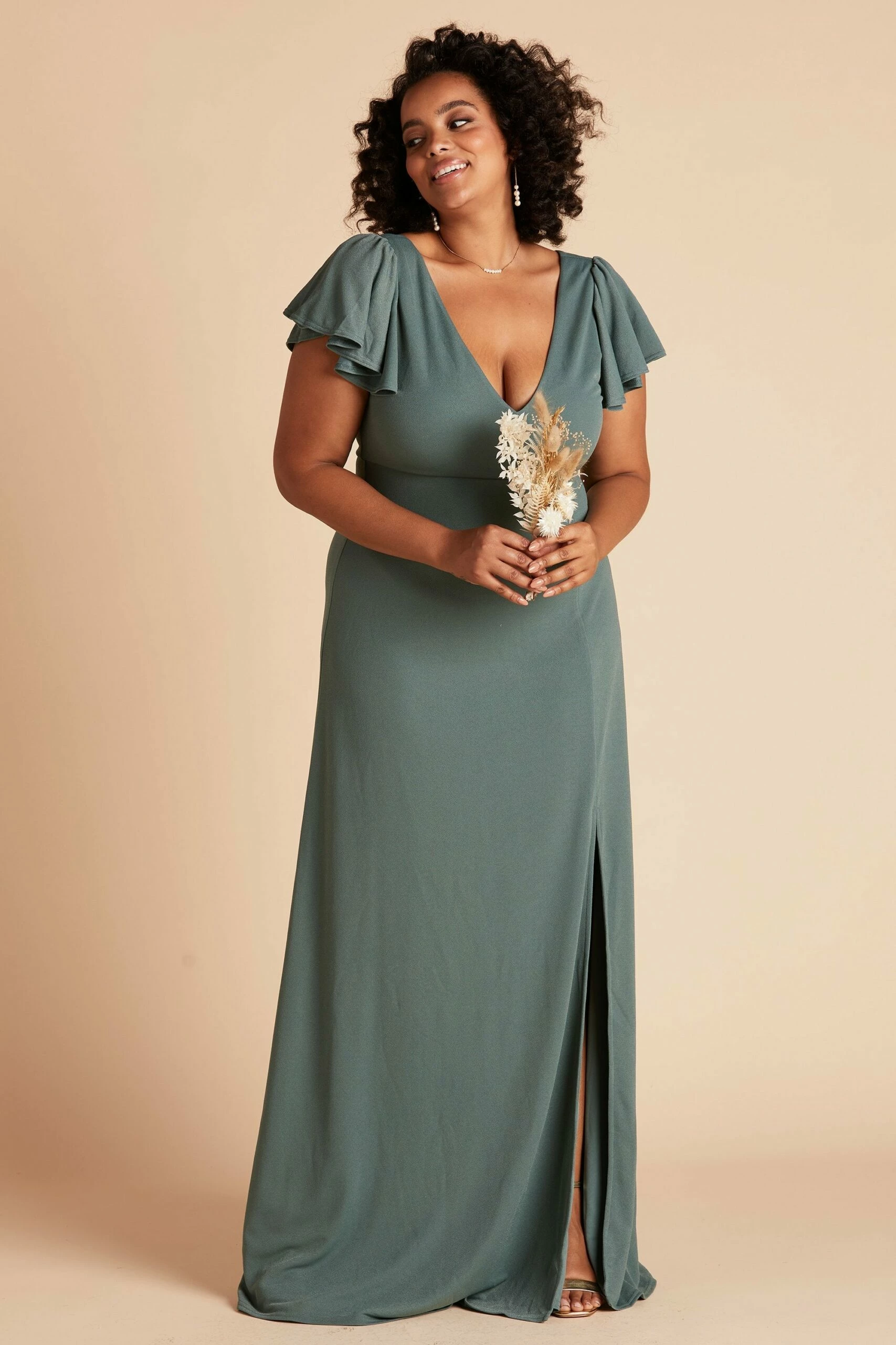 Hannah Crepe Dress - Sea Glass 5 Hannah Crepe Dress - Sea Glass - Image 5