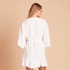 Kenny Ruffle Robe - White -US Skirt Sales 2024 94269e8b0a75839bed815614b966f50e