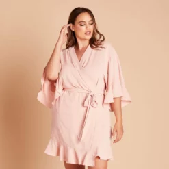 Kenny Ruffle Robe - Pale Blush -US Skirt Sales 2024 96108cab38e7125a8109c34d8c546f6e