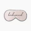 Silk Bridesmaid Sleep Mask - Script Black