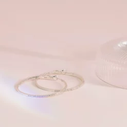 Large Lansing Pave Hoops - Silver 9 Large Lansing Pave Hoops - Silver -US Skirt Sales 2024 BIRDY GREY LANSING PAVE LARGE HOOPS SILVER 03