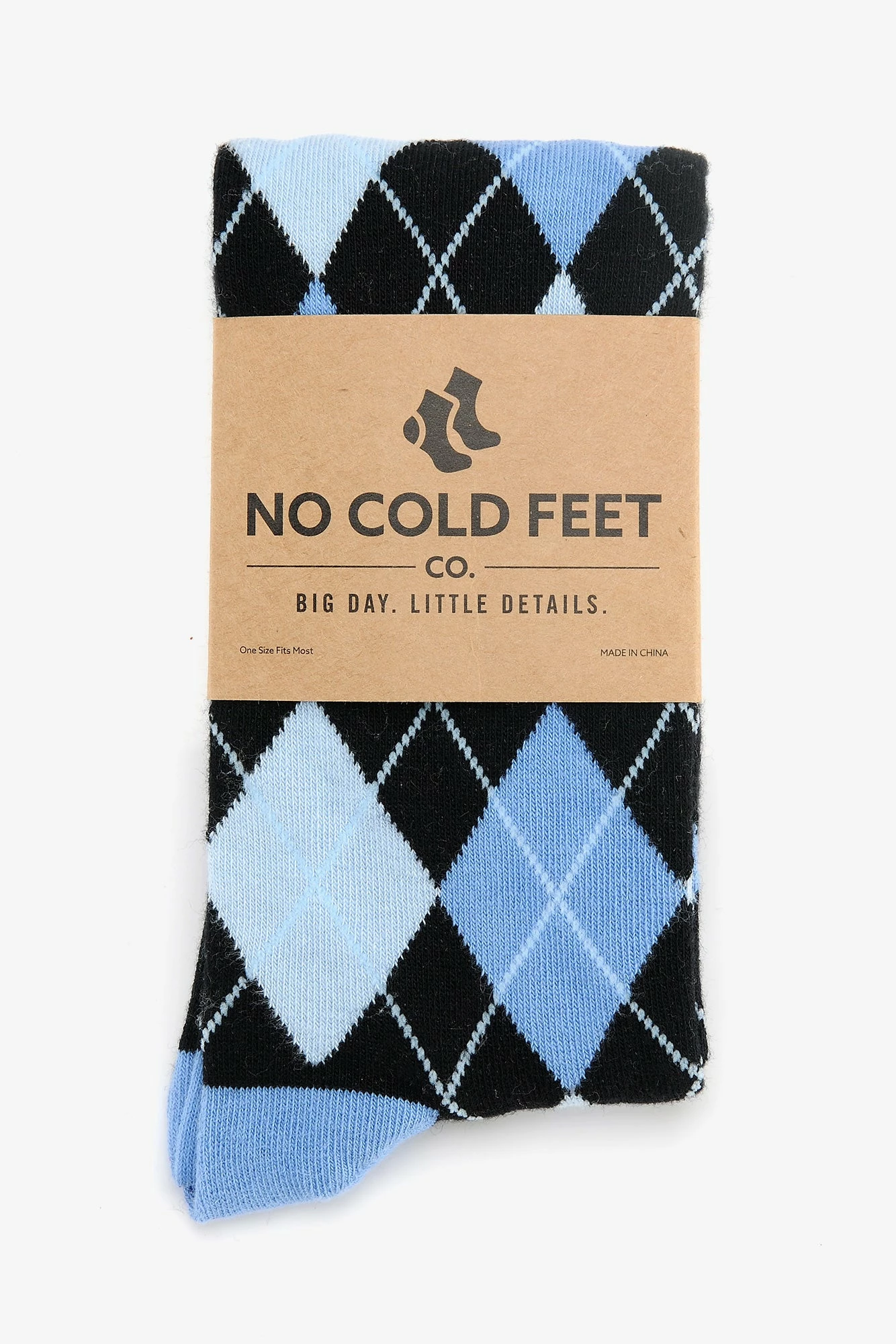 Argyle Groomsmen Socks By No Cold Feet - Blue 3 Argyle Groomsmen Socks By No Cold Feet - Blue - Image 3
