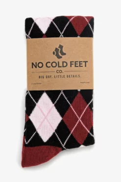 Argyle Groomsmen Socks By No Cold Feet - Red -US Skirt Sales 2024 BIRDY GREY NO COLD FEET SOCKS BLACK PINK RED ARGYLE 03