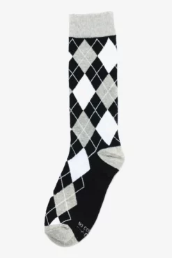 Argyle Groomsmen Socks By No Cold Feet - Black