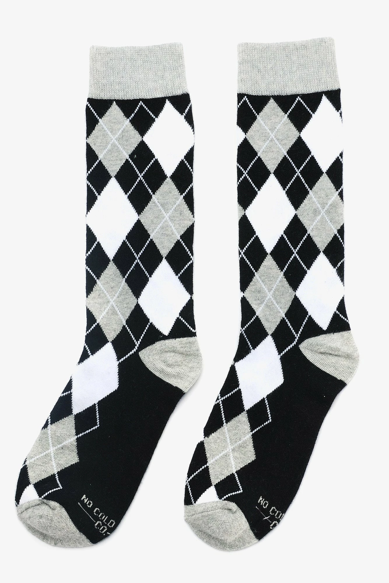 Argyle Groomsmen Socks By No Cold Feet - Black 2 Argyle Groomsmen Socks By No Cold Feet - Black - Image 2