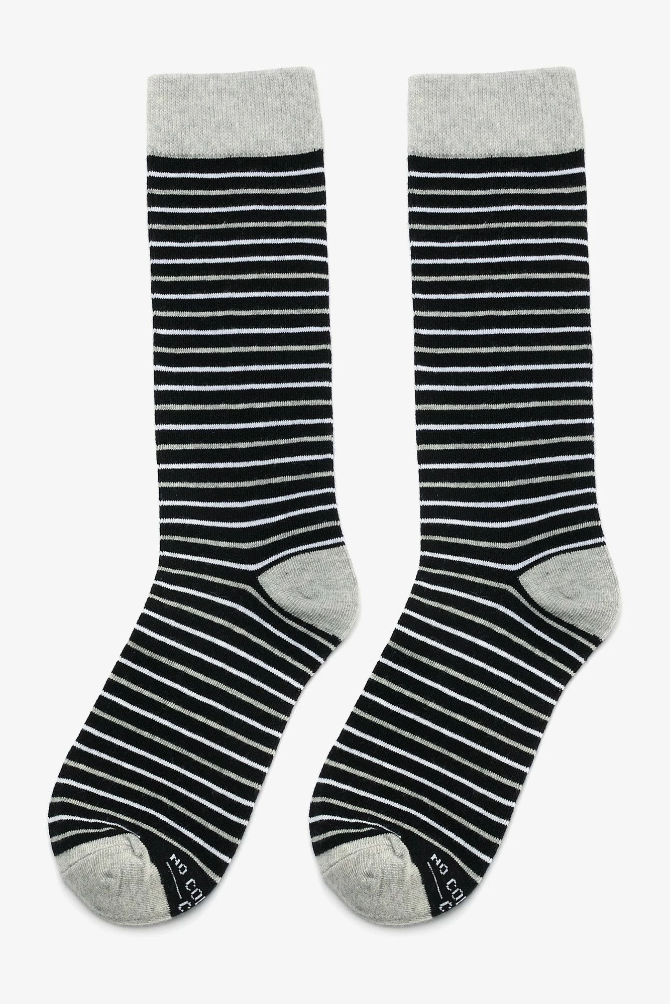 Striped Groomsmen Socks By No Cold Feet - Black 3 Striped Groomsmen Socks By No Cold Feet - Black - Image 3
