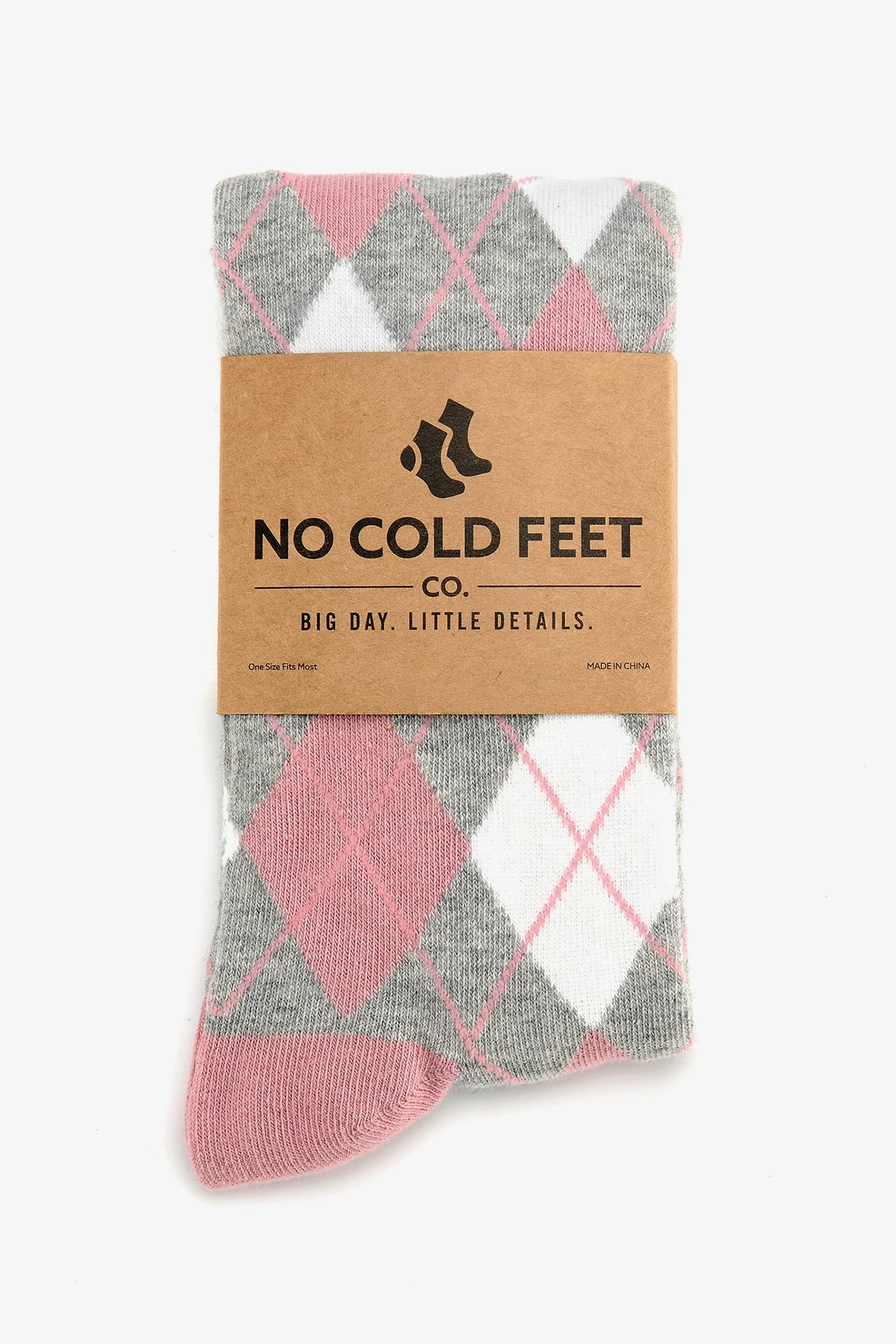 Argyle Groomsmen Socks By No Cold Feet - Dusty Rose 2 Argyle Groomsmen Socks By No Cold Feet - Dusty Rose - Image 2