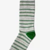 Striped Groomsmen Socks By No Cold Feet - Green