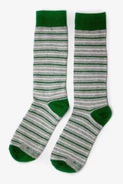 Striped Groomsmen Socks By No Cold Feet - Green 6 Striped Groomsmen Socks By No Cold Feet - Green -US Skirt Sales 2024 BIRDY GREY NO COLD FEET SOCKS GREY GREEN WHITE STRIPED 02