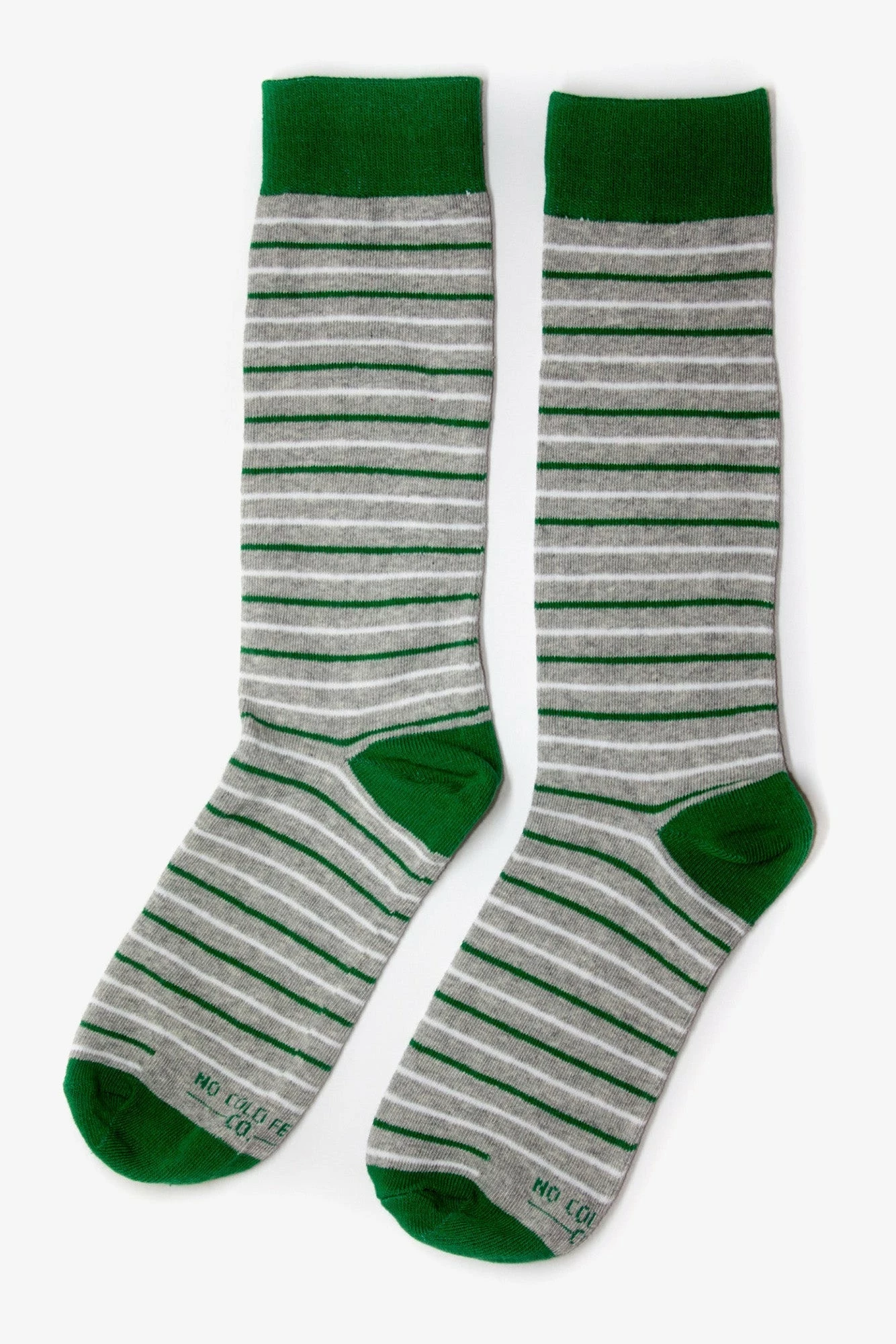 Striped Groomsmen Socks By No Cold Feet - Green 3 Striped Groomsmen Socks By No Cold Feet - Green - Image 3