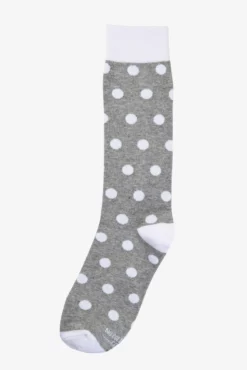 Polka Dot Groomsmen Socks By No Cold Feet - Grey