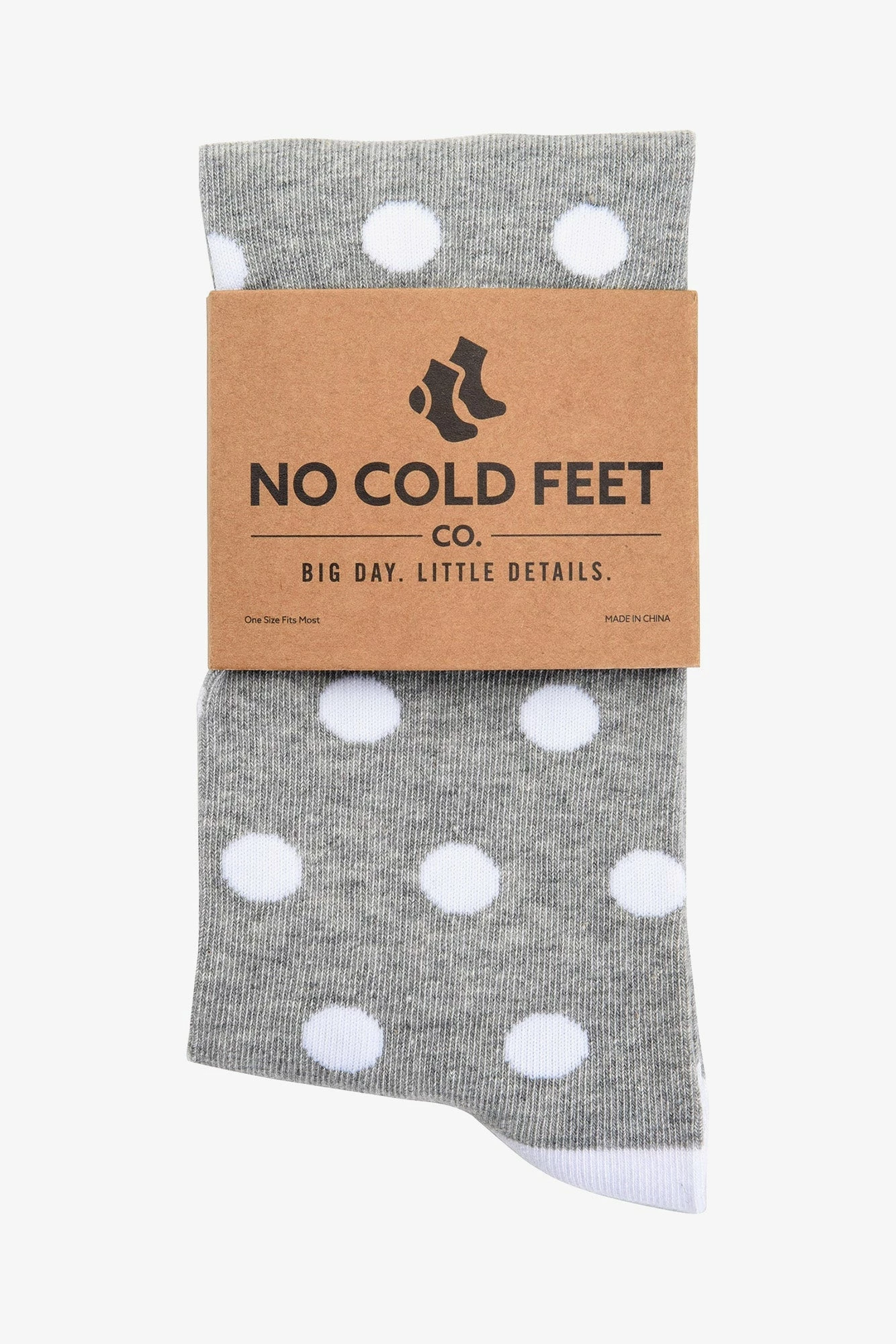 Polka Dot Groomsmen Socks By No Cold Feet - Grey 2 Polka Dot Groomsmen Socks By No Cold Feet - Grey - Image 2