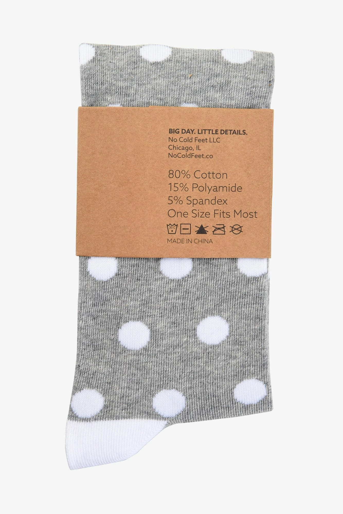 Polka Dot Groomsmen Socks By No Cold Feet - Grey 3 Polka Dot Groomsmen Socks By No Cold Feet - Grey - Image 3