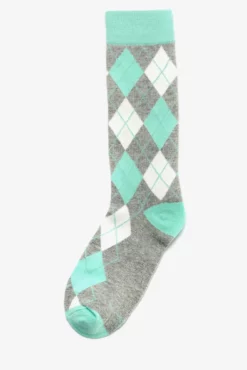 Argyle Groomsmen Socks By No Cold Feet - Mint