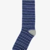 Striped Groomsmen Socks By No Cold Feet - Navy