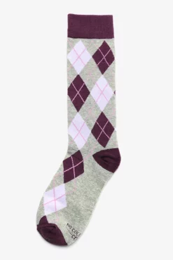 Argyle Groomsmen Socks By No Cold Feet - Purple