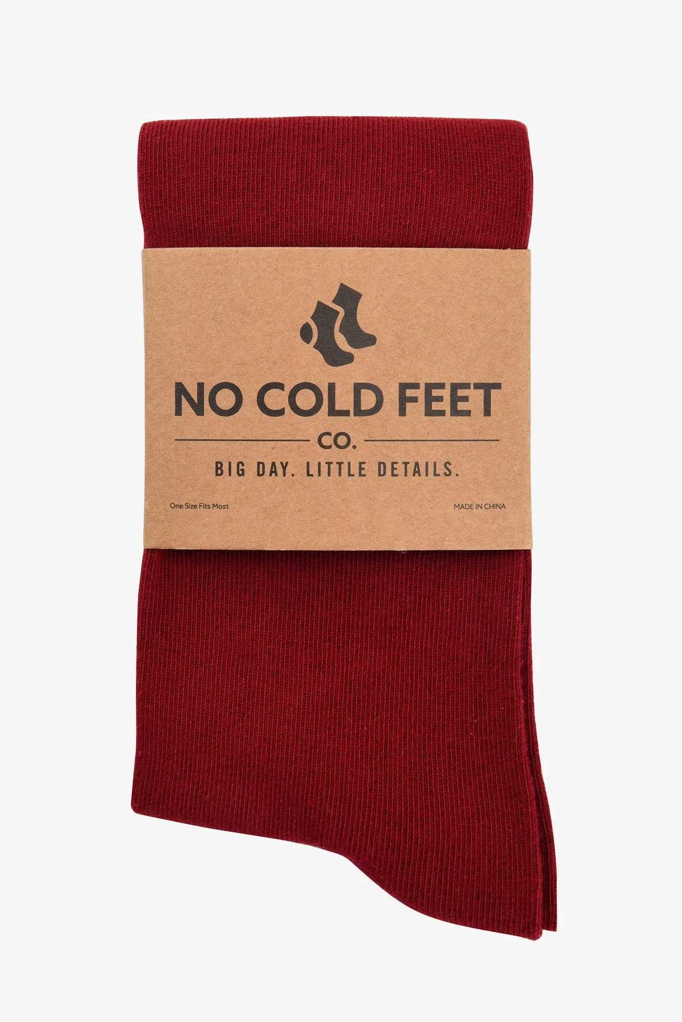 Solid Groomsmen Socks By No Cold Feet - Burgundy 2 Solid Groomsmen Socks By No Cold Feet - Burgundy - Image 2