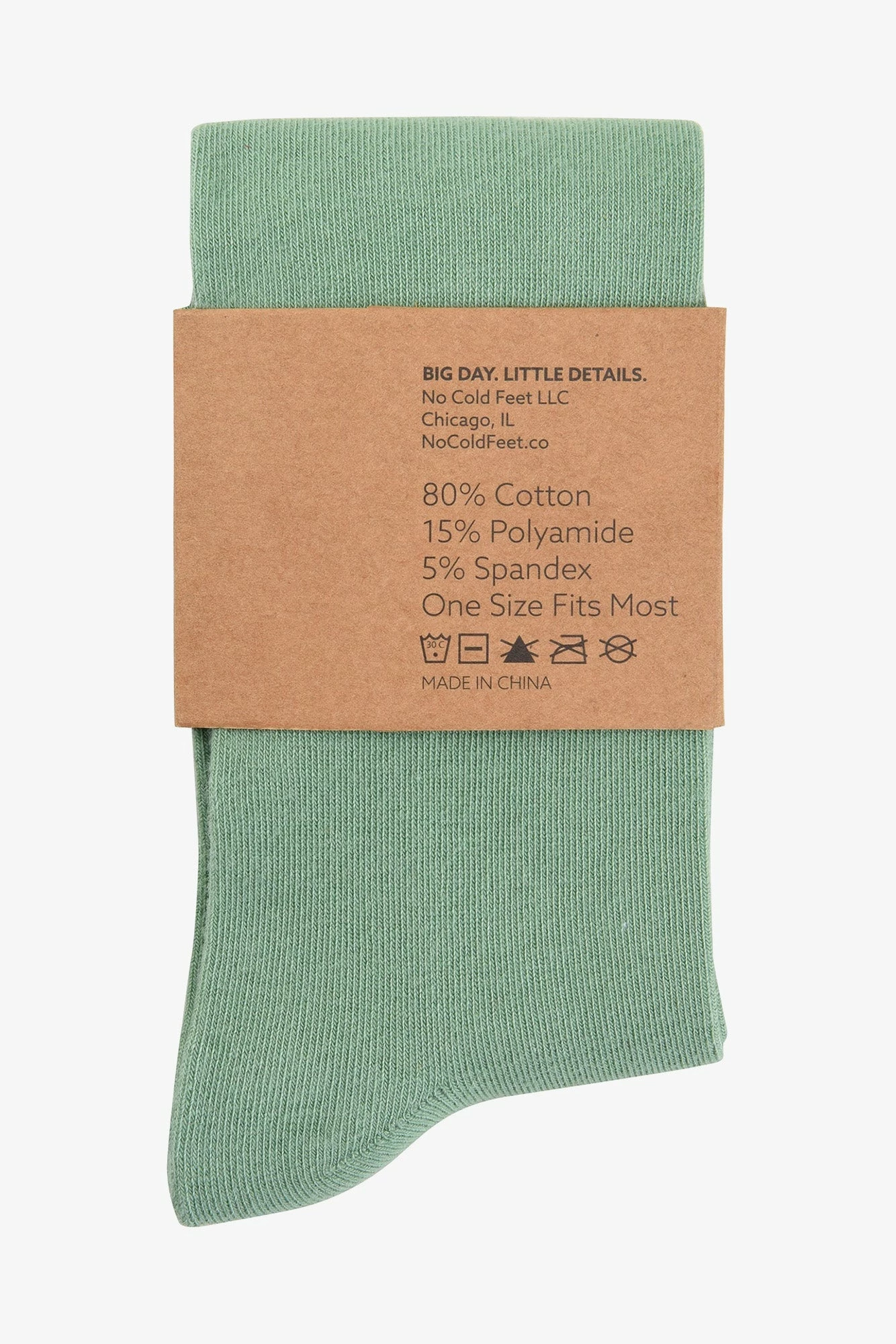 Solid Groomsmen Socks By No Cold Feet - Green 4 Solid Groomsmen Socks By No Cold Feet - Green - Image 4