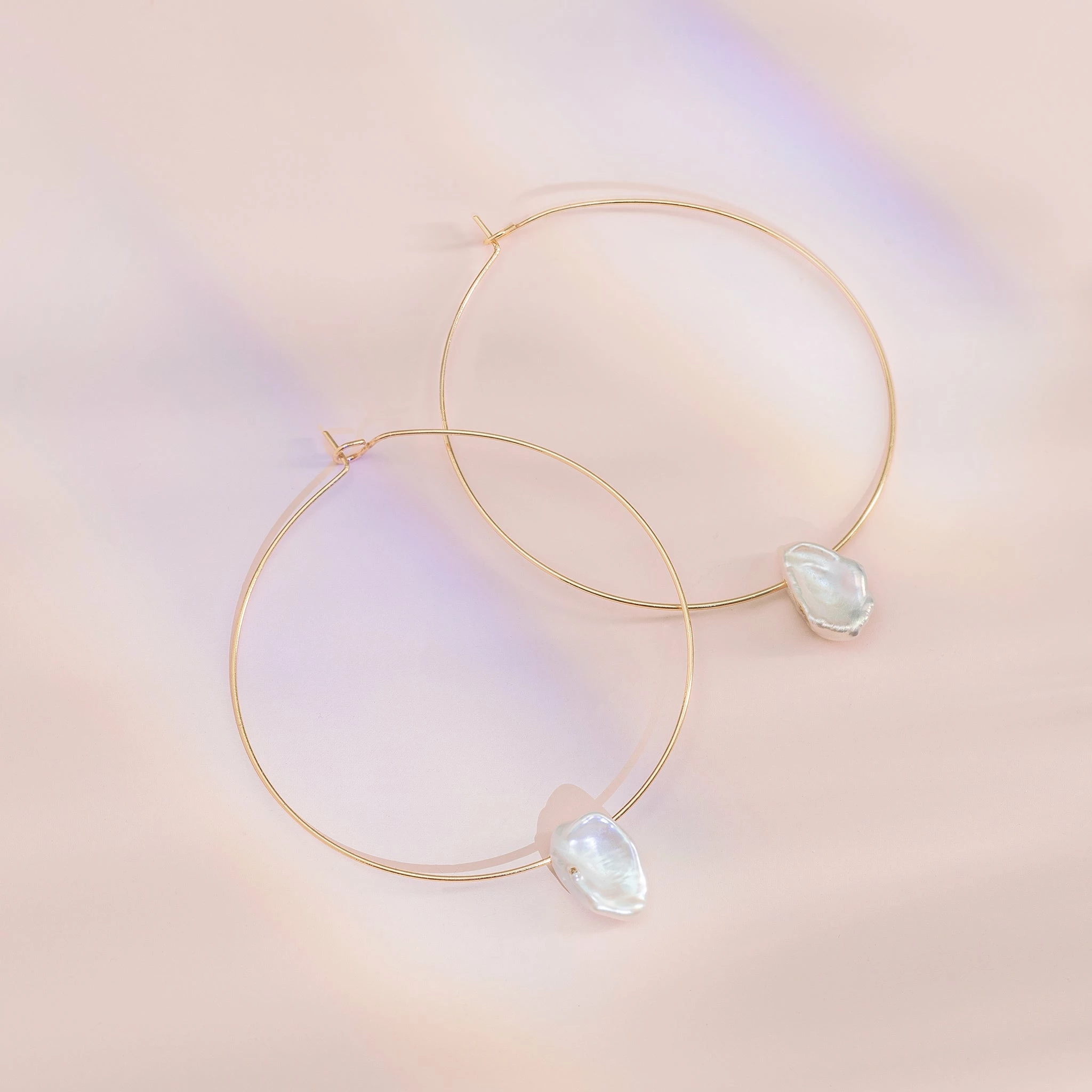 Oceanside Pearl Hoops 2 Oceanside Pearl Hoops - Image 2