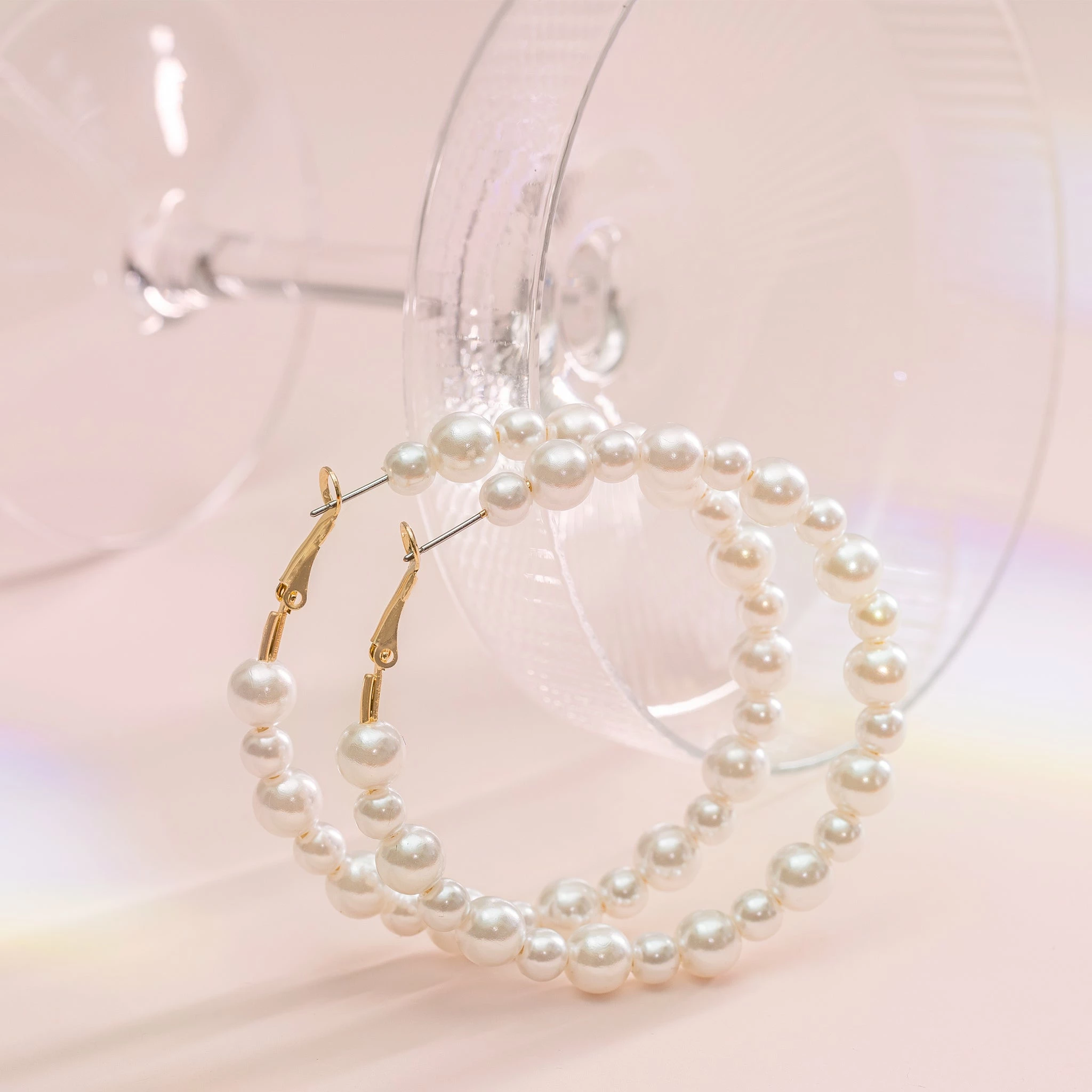 Spokane Pearl Hoops - Large 4 Spokane Pearl Hoops - Large - Image 4